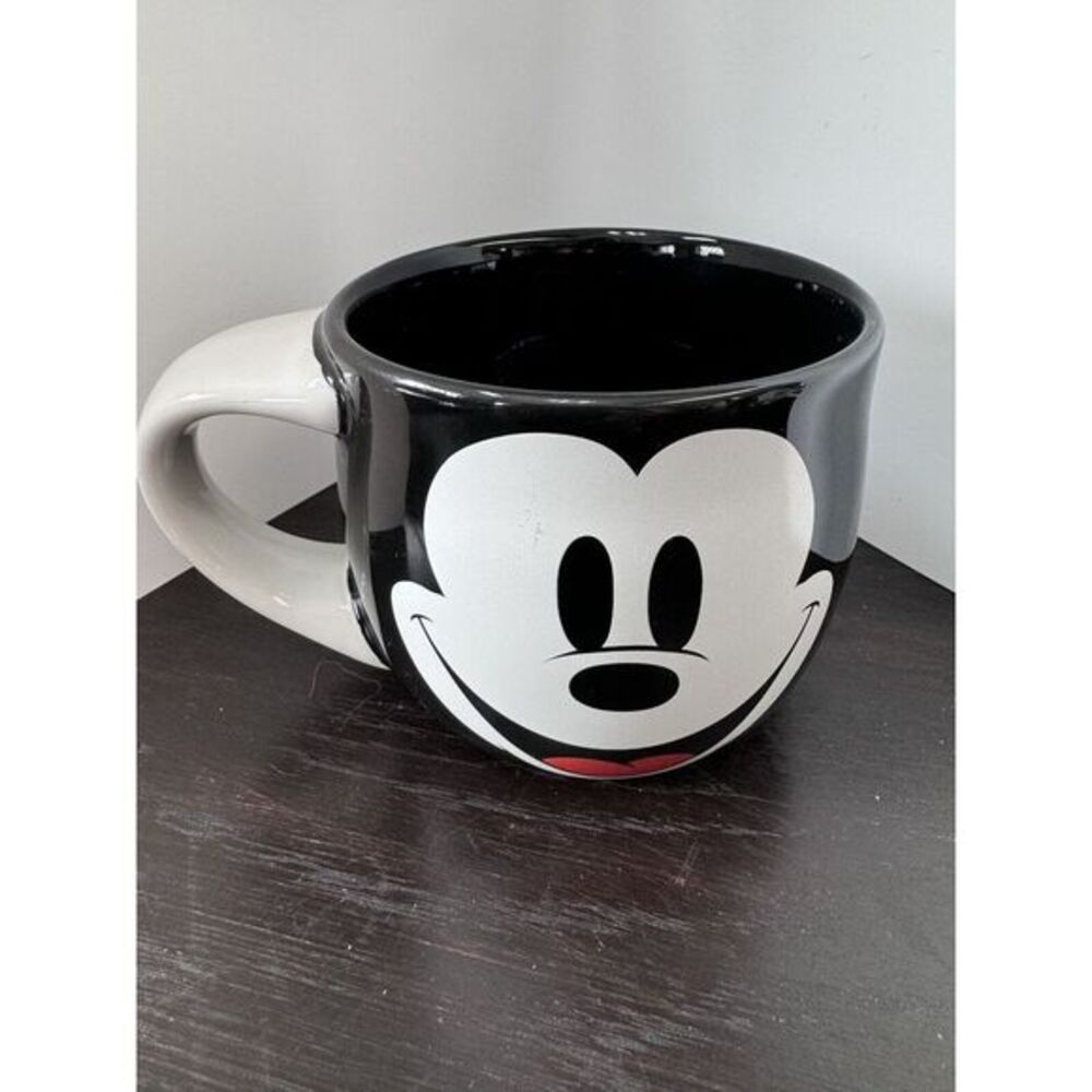 Disney Store‎ Exclusive  Mickey Mouse Face Mug/Cup**16 oz* Black White - Picture 6 of 7